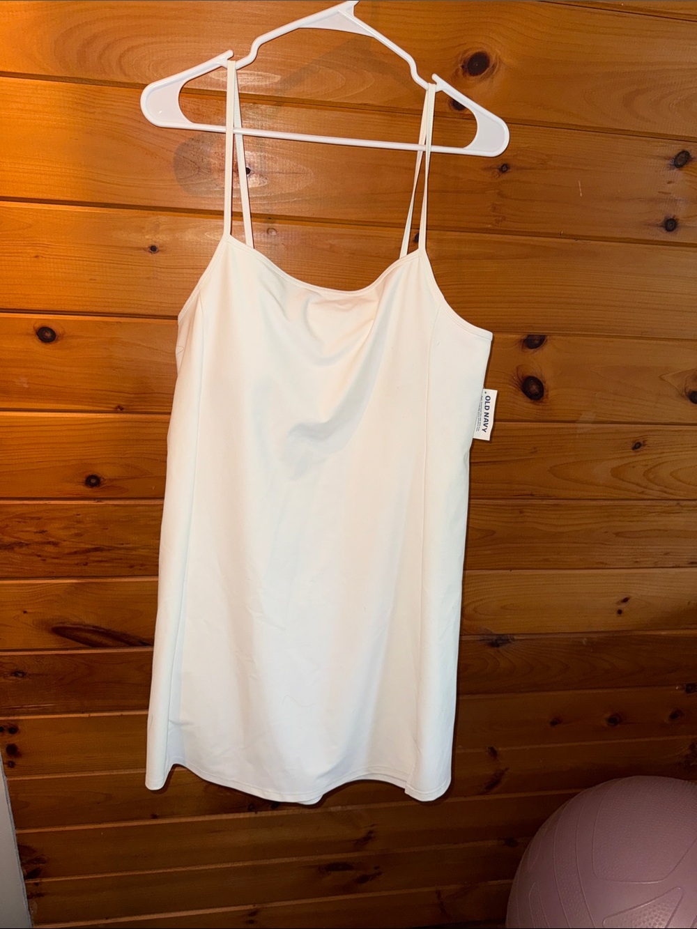 White athletic dress with shorts